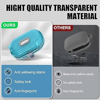 イヤホン MGA Wireless Earbuds Case Amazon.com: [Safety Lock] Clear Case for TOZO OpenBuds Case